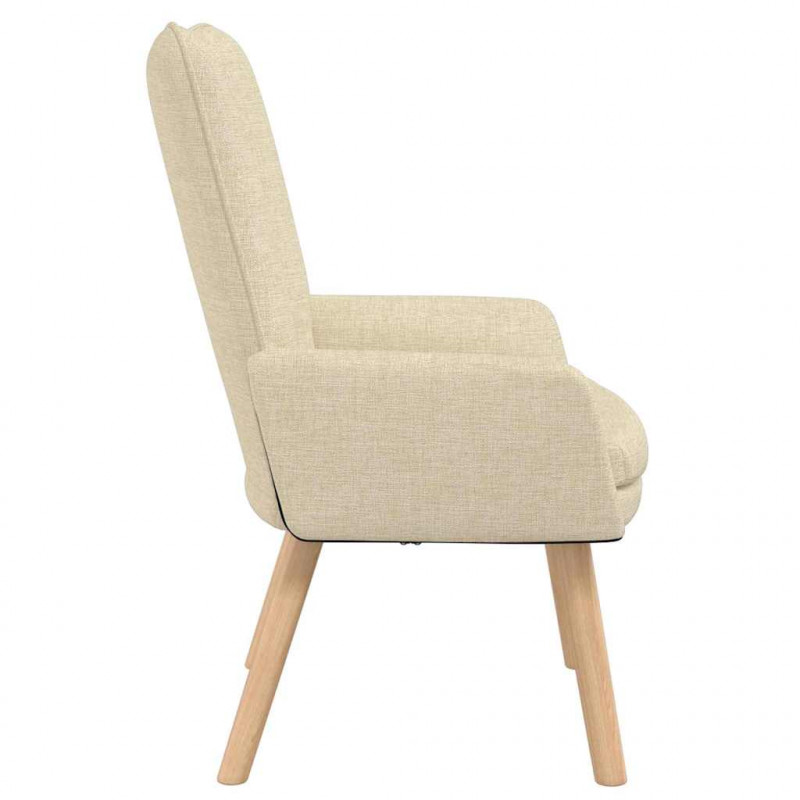 fotel Kremowy 63 x 67 x 94 cm Tkanina i sklejka