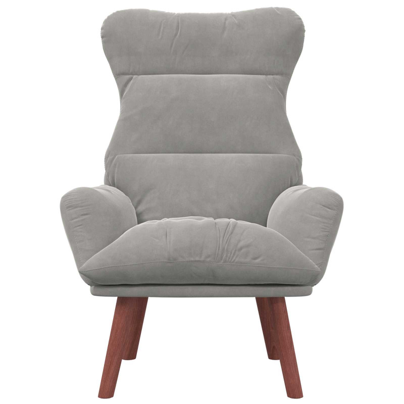fotel Jasnoszary 69 x 74 x 93 cm Aksamit