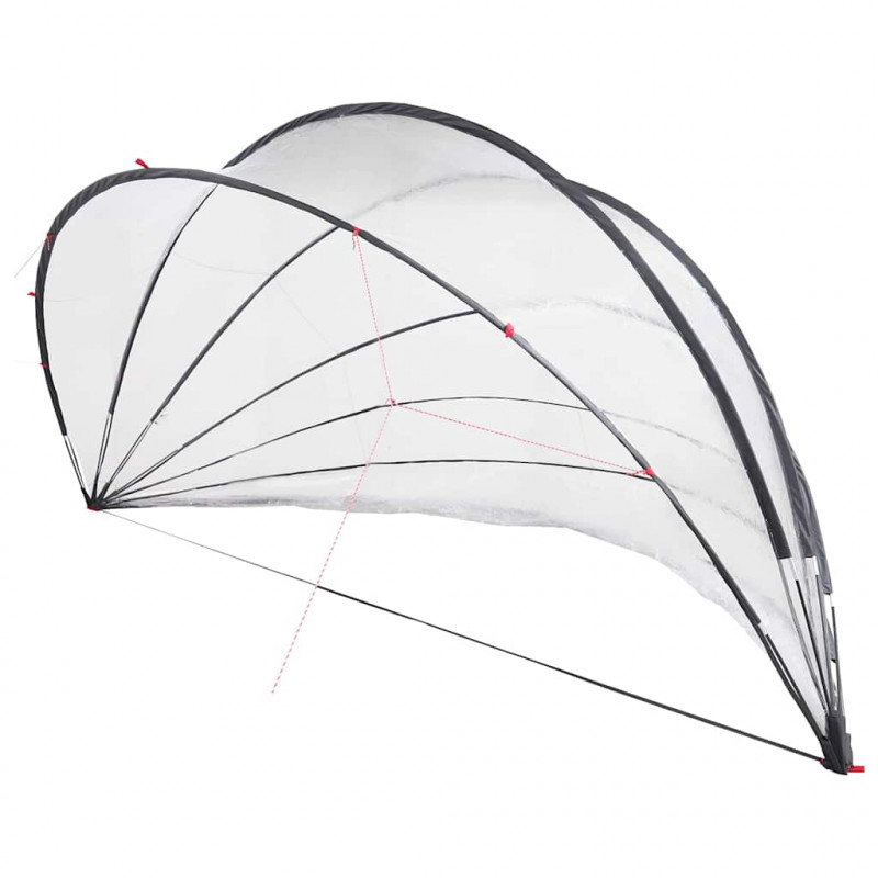 Kopuła basenowa przezroczysty 592 x 590 x 275 cm PVC