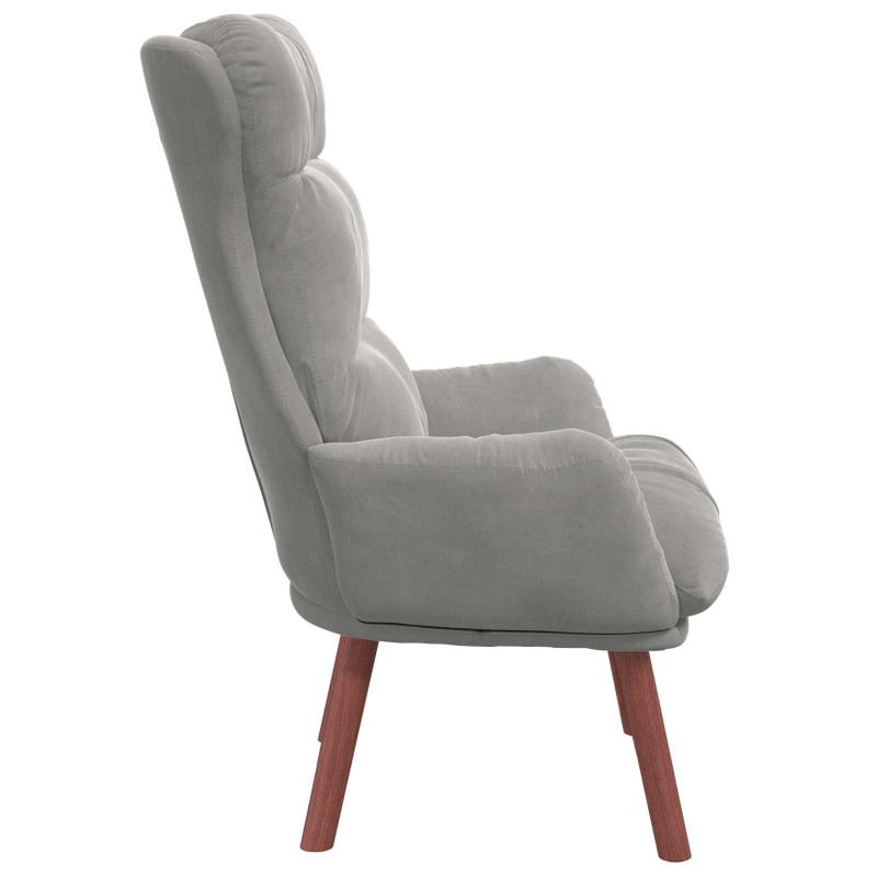 fotel Jasnoszary 69 x 74 x 93 cm Aksamit