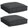 Poduszka 2 pcs Czarny 40 x 40 x 8 cm Materiał Oxford