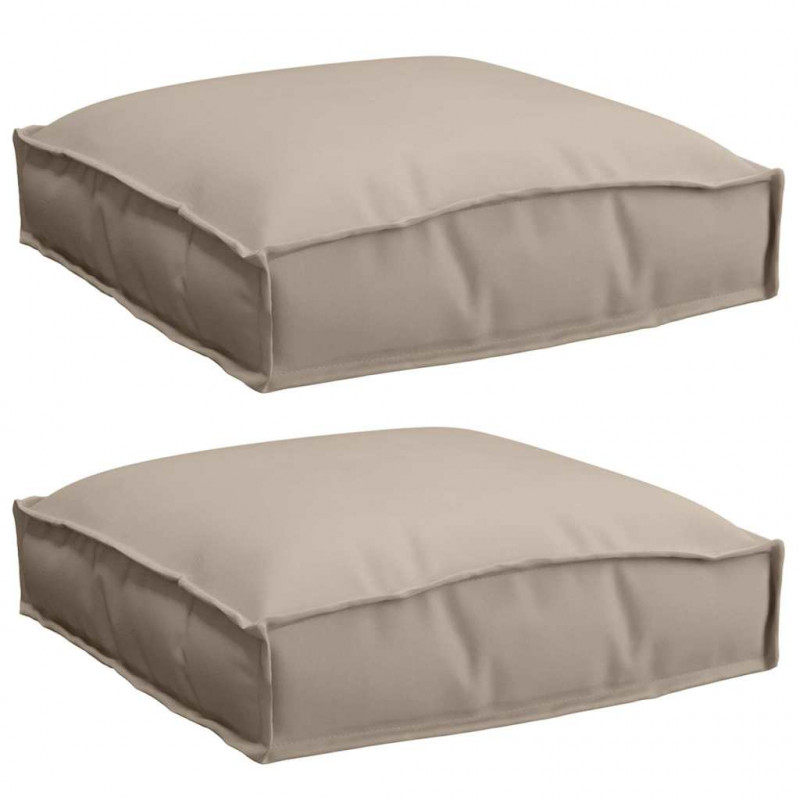 Poduszka 2 pcs Ciemnoszary 40 x 40 x 8 cm Materiał Oxford