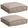 Poduszka 2 pcs Ciemnoszary 40 x 40 x 8 cm Materiał Oxford