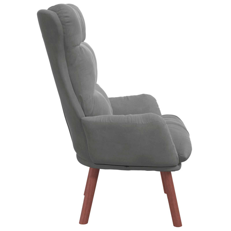 fotel Ciemnoszary 69 x 74 x 93 cm Aksamit