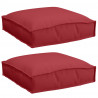 Poduszka 2 pcs Czerwone wino 40 x 40 x 8 cm Materiał Oxford