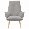 fotel Jasnoszary 69 x 74 x 93 cm Tkanina sherpa