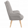 fotel Jasnoszary 69 x 74 x 93 cm Tkanina sherpa