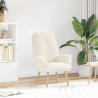 fotel Kremowy 69 x 74 x 93 cm Tkanina sherpa