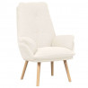 fotel Kremowy 69 x 74 x 93 cm Tkanina sherpa
