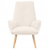 fotel Kremowy 69 x 74 x 93 cm Tkanina sherpa