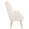 fotel Kremowy 69 x 74 x 93 cm Tkanina sherpa