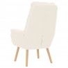 fotel Kremowy 69 x 74 x 93 cm Tkanina sherpa