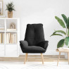 fotel Czarny 69 x 74 x 93 cm Tkanina sherpa