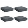 Poduszka 4 pcs Antracyt 40 x 40 x 8 cm Materiał Oxford