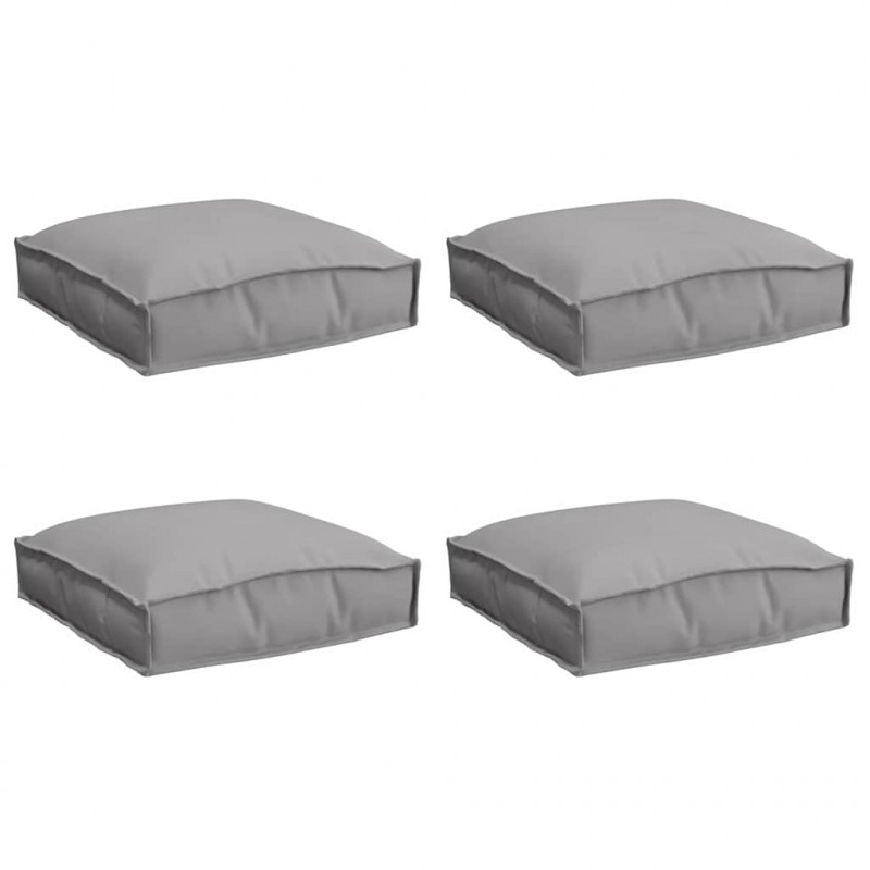 Poduszka 4 pcs Szary 40 x 40 x 8 cm Materiał Oxford