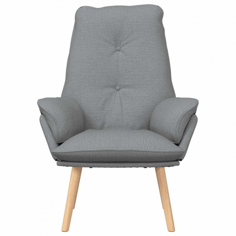 fotel Jasnoszary 69 x 74 x 93 cm Tkanina i sklejka