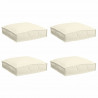 Poduszka 4 pcs Kremowy 40 x 40 x 8 cm Materiał Oxford