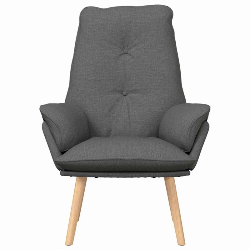 fotel Ciemnoszary 69 x 74 x 93 cm Tkanina i sklejka