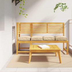 Poduszka 4 pcs Beżowy 40 x 40 x 8 cm Materiał Oxford