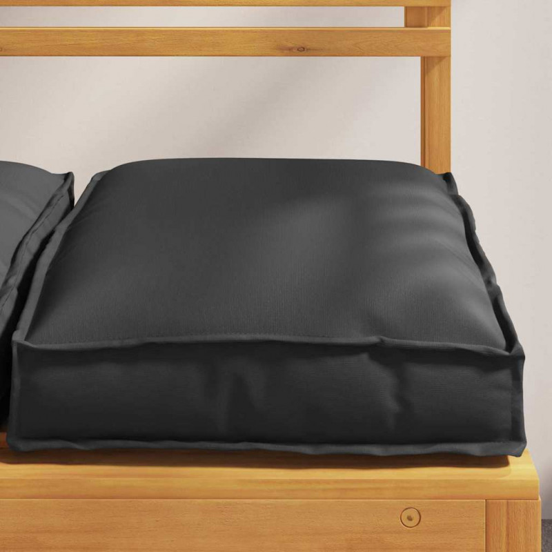 Poduszka 4 pcs Czarny 40 x 40 x 8 cm Materiał Oxford