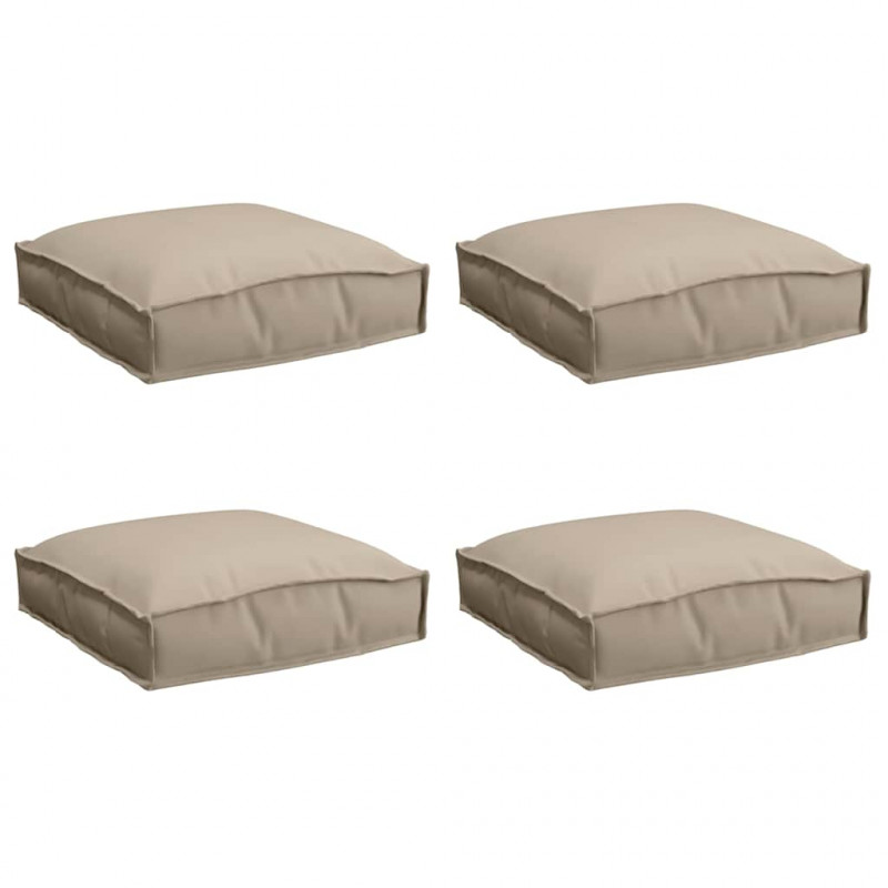 Poduszka 4 pcs Ciemnoszary 40 x 40 x 8 cm Materiał Oxford