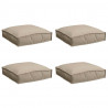 Poduszka 4 pcs Ciemnoszary 40 x 40 x 8 cm Materiał Oxford