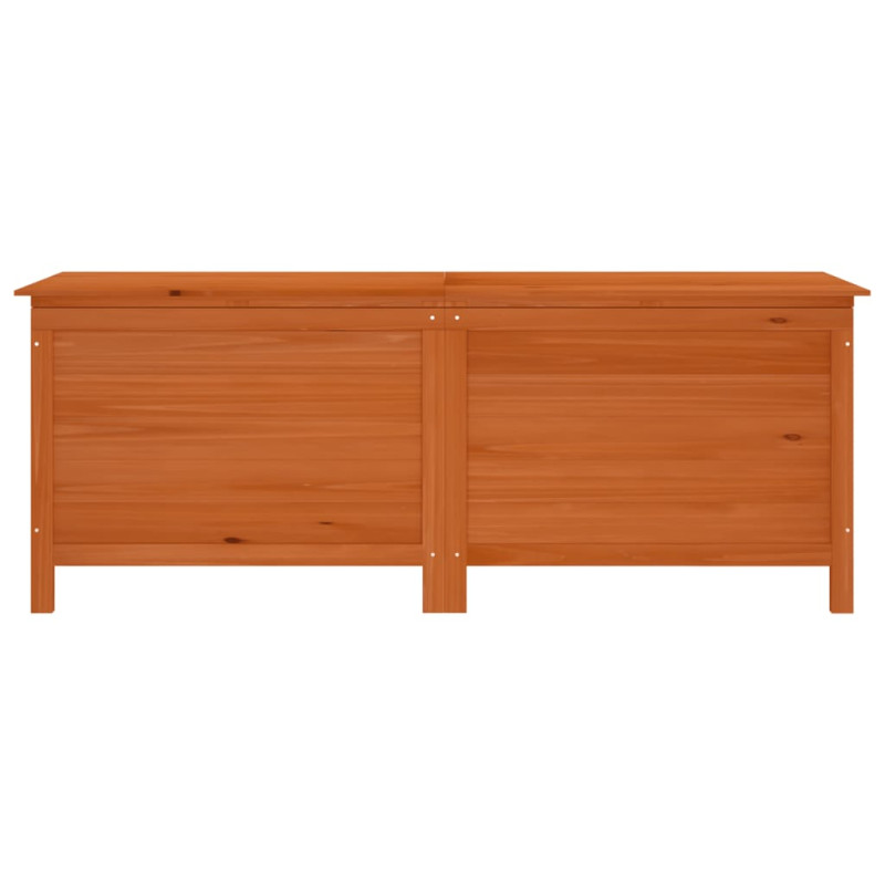 Skrzynia ogrodowa, brąz, 150x50x56,5 cm, lite drewno jodłowe