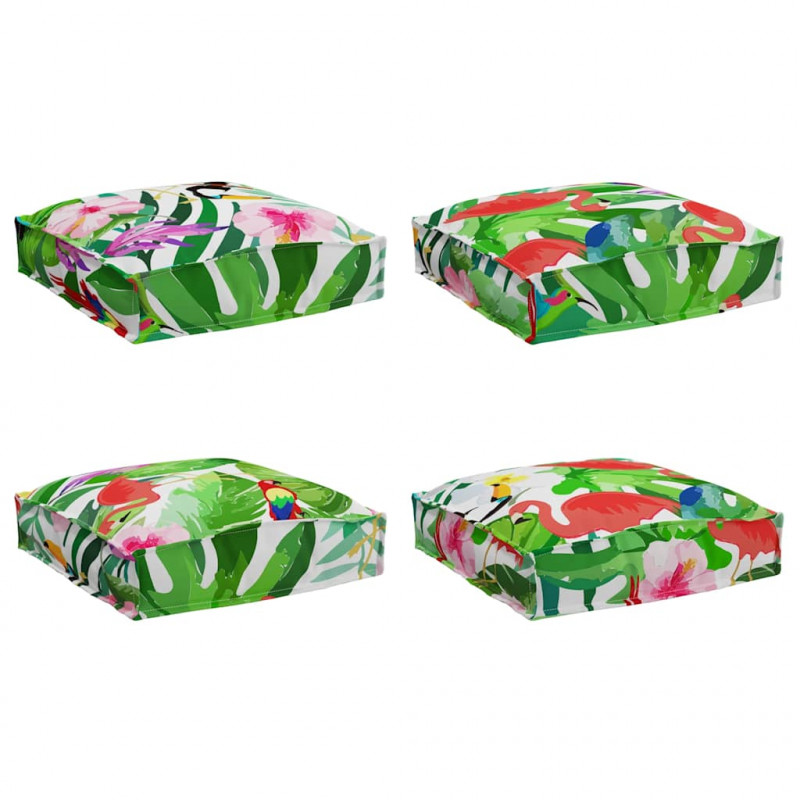 Poduszka 4 pcs Wielokolorowe 40 x 40 x 8 cm Materiał Oxford