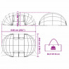 Namiot basenowy przezroczysty 640 x 432 x 205 cm PVC