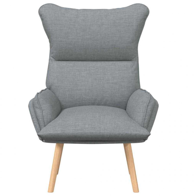 fotel Jasnoszary 69 x 74 x 93 cm Tkanina i sklejka
