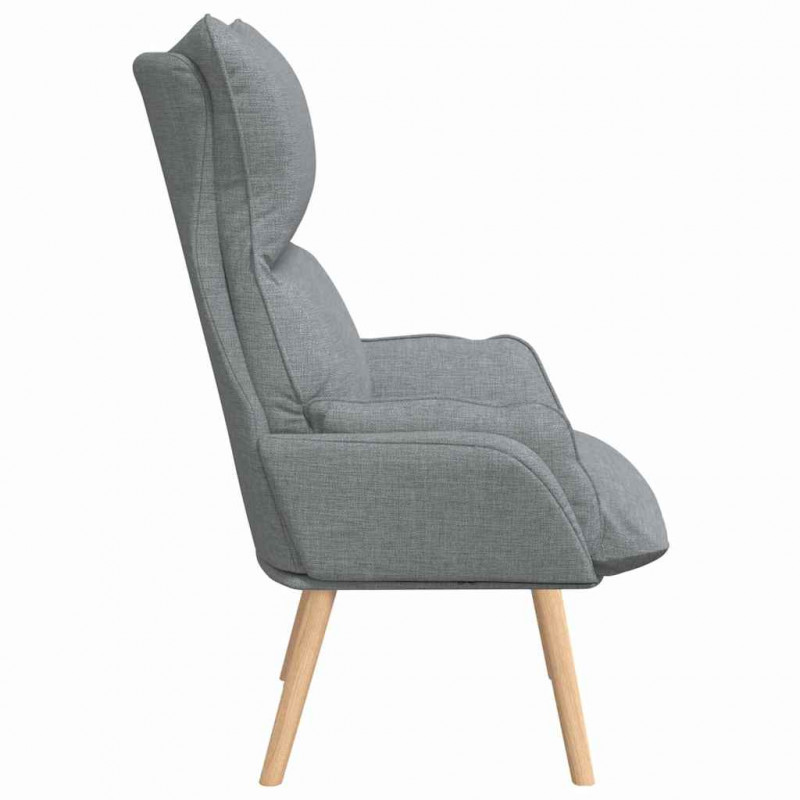 fotel Jasnoszary 69 x 74 x 93 cm Tkanina i sklejka