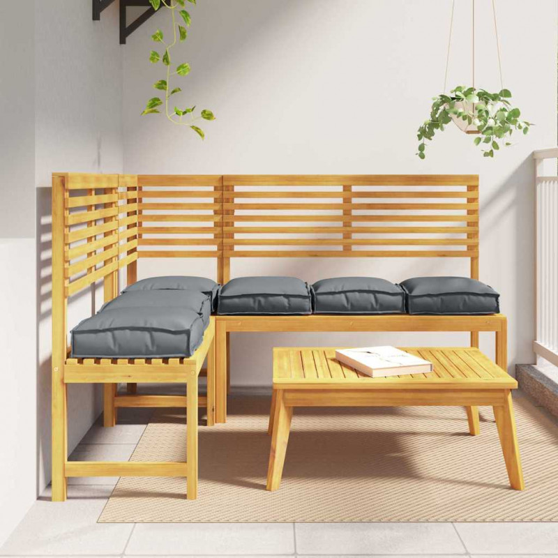 Poduszka 6 pcs Antracyt 40 x 40 x 8 cm Materiał Oxford
