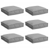 Poduszka 6 pcs Szary 40 x 40 x 8 cm Materiał Oxford