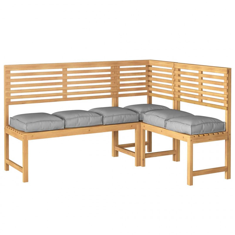 Poduszka 6 pcs Szary 40 x 40 x 8 cm Materiał Oxford