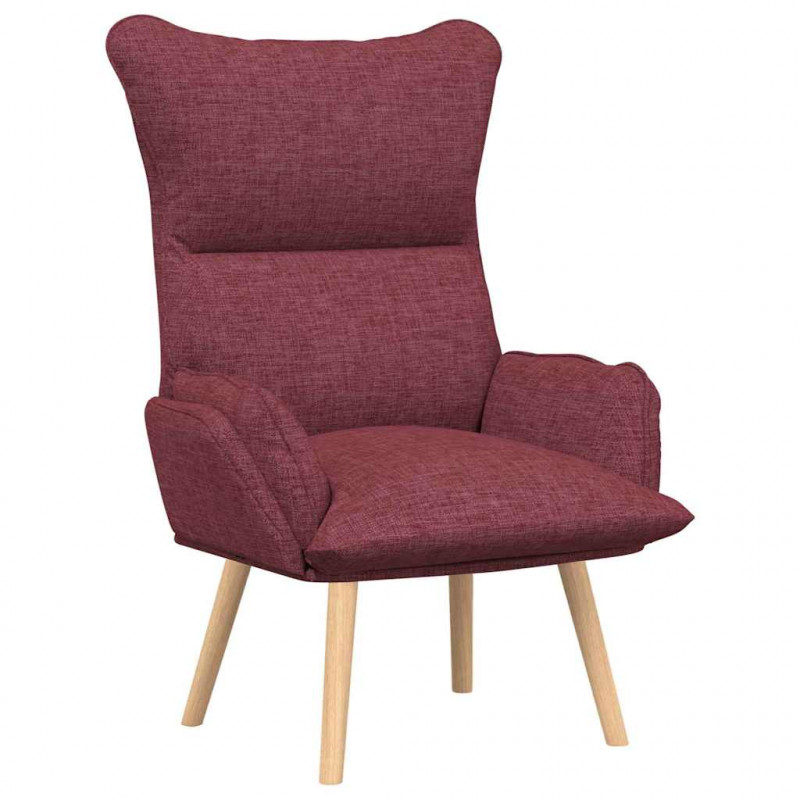 fotel Czerwone wino 69 x 74 x 93 cm Tkanina i sklejka