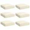 Poduszka 6 pcs Kremowy 40 x 40 x 8 cm Materiał Oxford