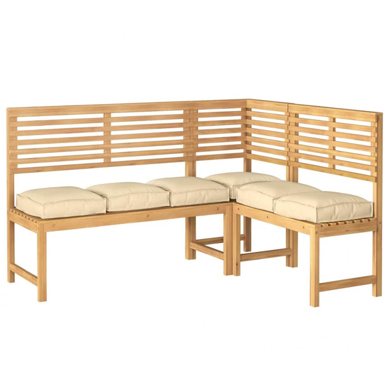 Poduszka 6 pcs Beżowy 40 x 40 x 8 cm Materiał Oxford