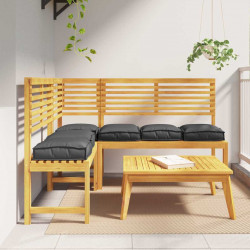 Poduszka 6 pcs Czarny 40 x 40 x 8 cm Materiał Oxford