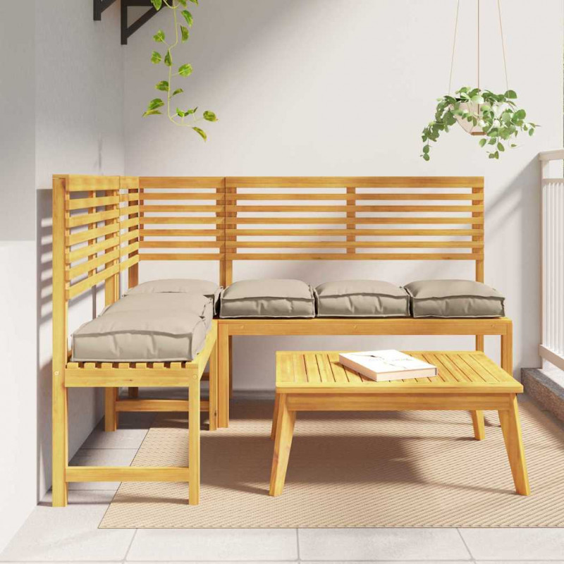 Poduszka 6 pcs Ciemnoszary 40 x 40 x 8 cm Materiał Oxford