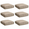 Poduszka 6 pcs Ciemnoszary 40 x 40 x 8 cm Materiał Oxford