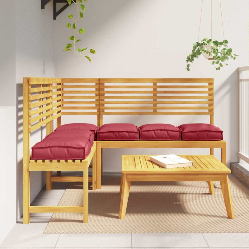 Poduszka 6 pcs Czerwone wino 40 x 40 x 8 cm Materiał Oxford