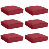 Poduszka 6 pcs Czerwone wino 40 x 40 x 8 cm Materiał Oxford