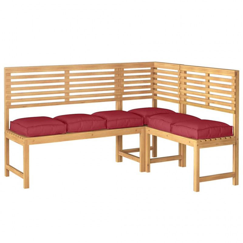 Poduszka 6 pcs Czerwone wino 40 x 40 x 8 cm Materiał Oxford
