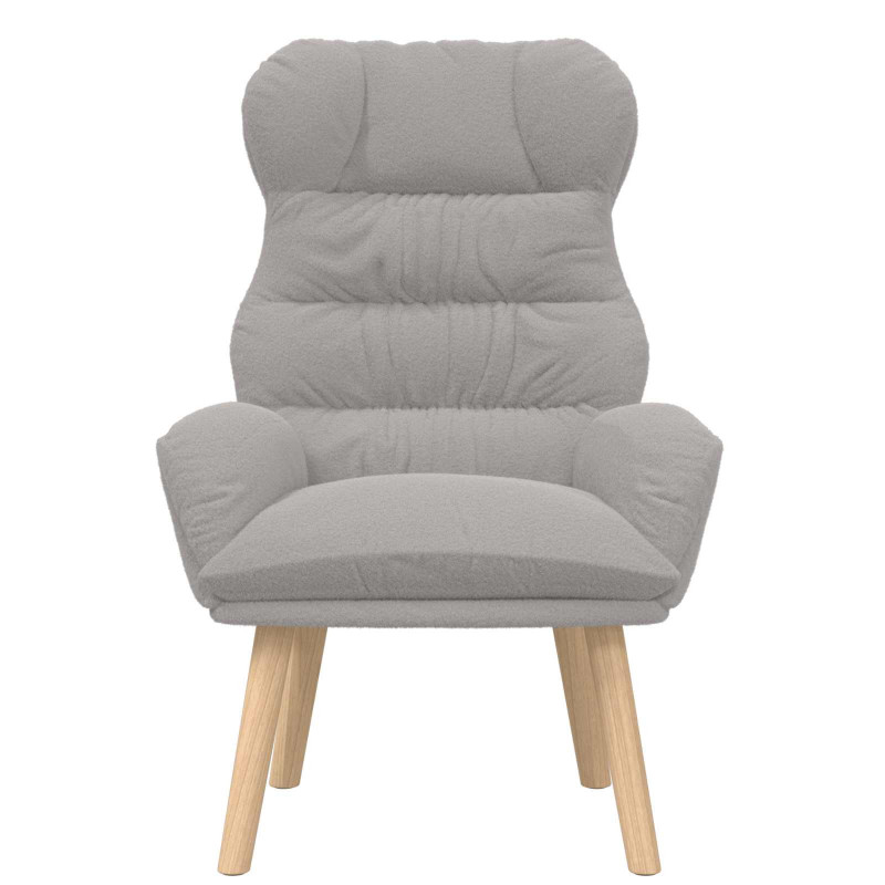 fotel Jasnoszary 69 x 74 x 93 cm Tkanina sherpa