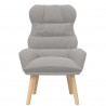 fotel Jasnoszary 69 x 74 x 93 cm Tkanina sherpa