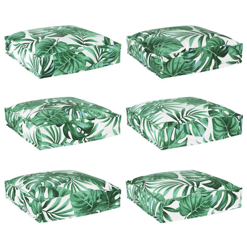 Poduszka Liść 6 pcs Wzór liścia 40 x 40 x 8 cm Materiał Oxford