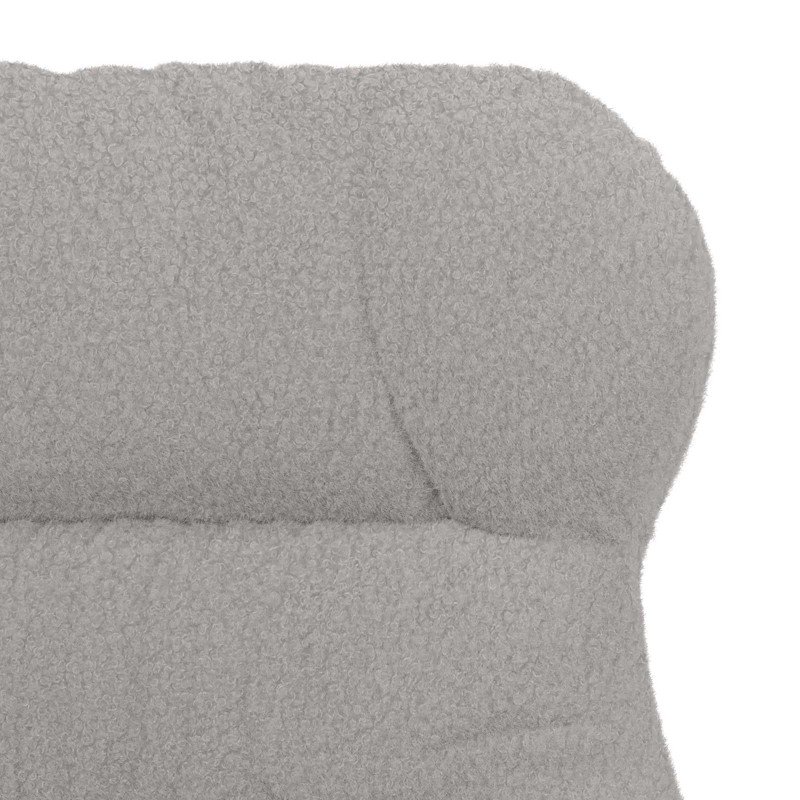 fotel Jasnoszary 69 x 74 x 93 cm Tkanina sherpa