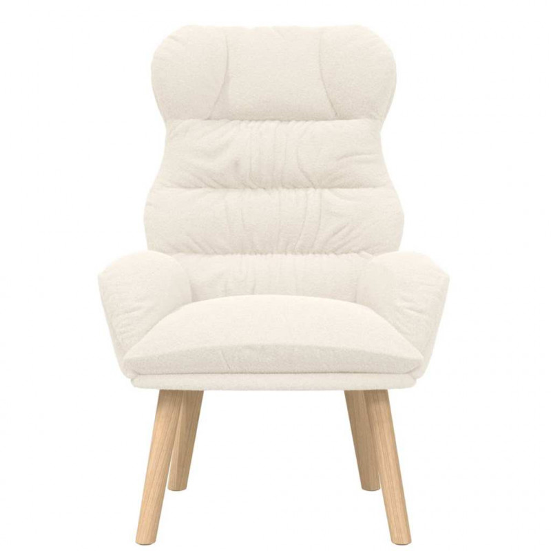fotel Kremowy 69 x 74 x 93 cm Tkanina sherpa