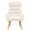 fotel Kremowy 69 x 74 x 93 cm Tkanina sherpa