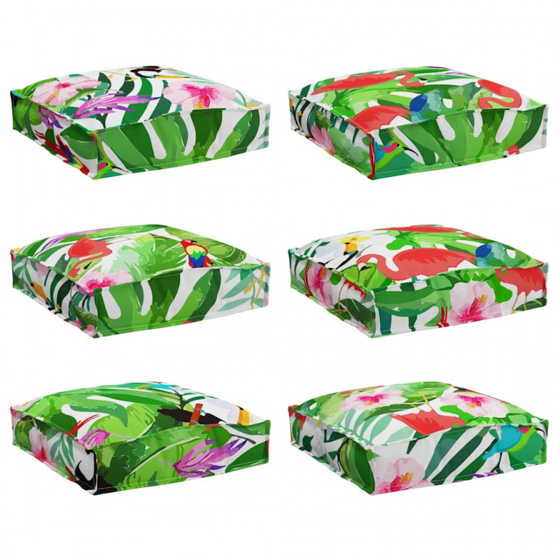 Poduszka 6 pcs Wielokolorowe 40 x 40 x 8 cm Materiał Oxford
